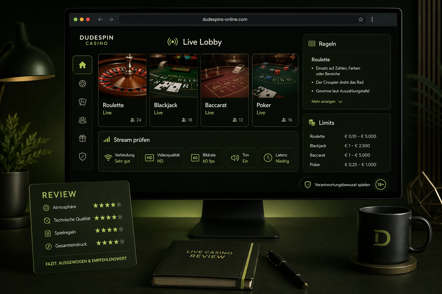 Abschließende Einschätzung zum Dudespin Live Casino