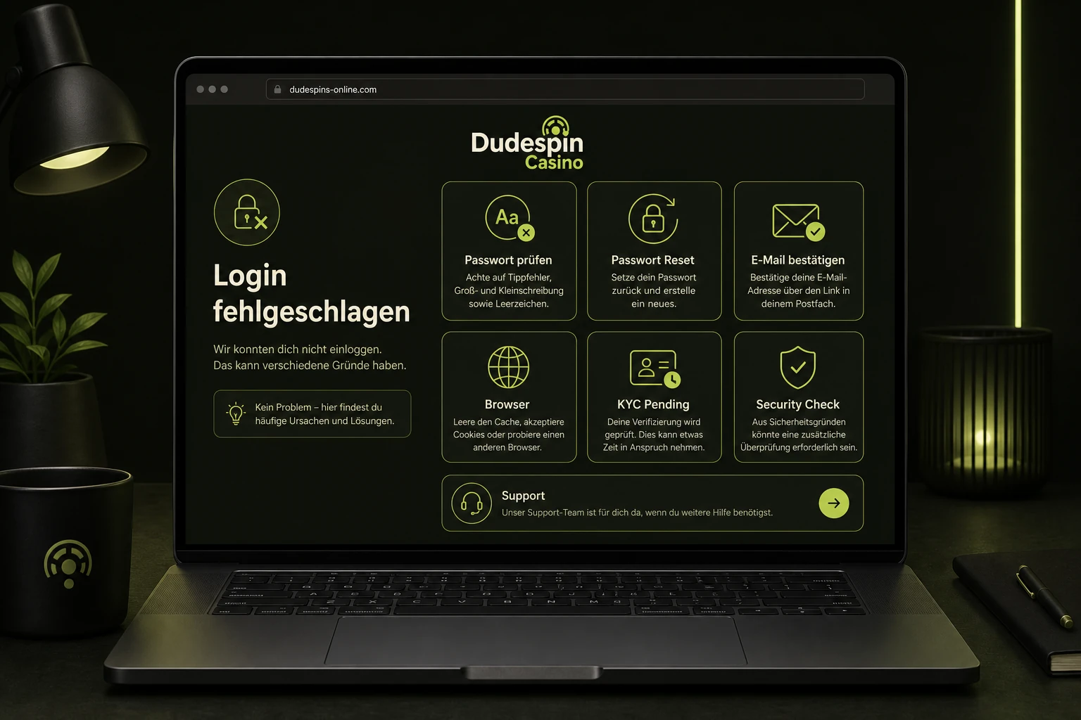 Häufige Schwierigkeiten bei Login und Registrierung