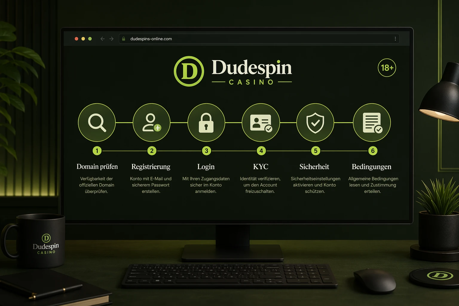Zusammenfassung zum Dudespin Login und zur Registrierung
