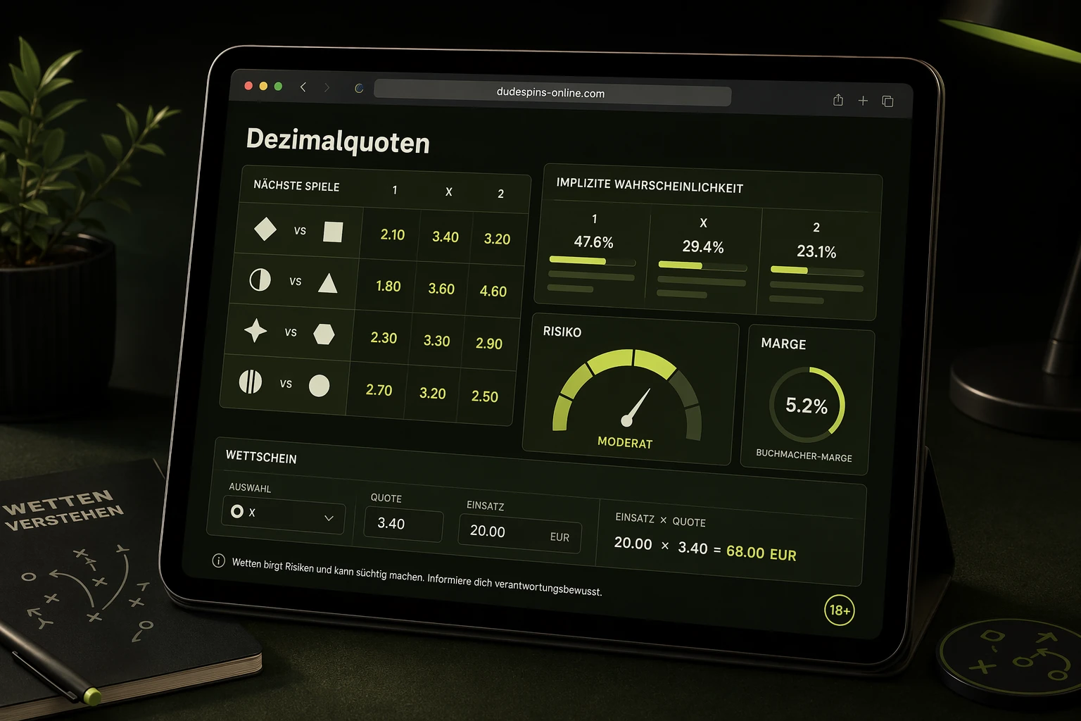 Dudespin Odds: Quoten lesen und realistisch bewerten